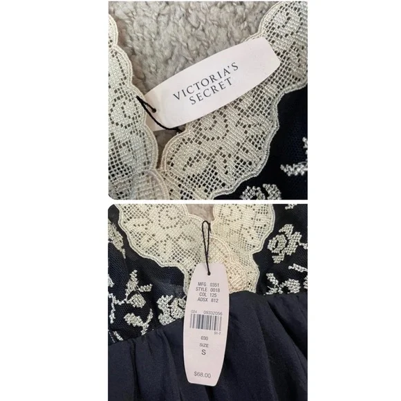 NWT Victoria’s Secret Lace Silk Babydoll Bow Romantic Lingerie Slip Dress Small - Picture 8 of 15